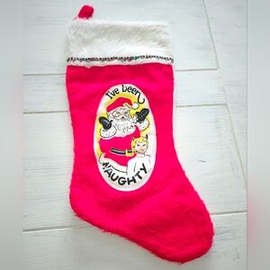 Vintage Christmas Stocking with Santa Design